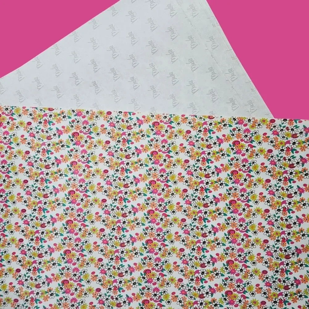 VTG Bob Mackie Bright MCM Floral Gift Wrap Paper - 25 Sheets, 20x26